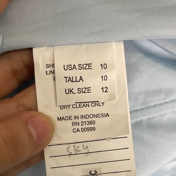 Mori Lee Women's Light Blue Bridesmaid Wedding Maxi Dress Size 10 - Picture 15 of 16